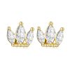 Cercei din argint Golden Small Crystal Crown-Cercei >> Cercei din argint