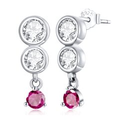 Cercei din argint Pink Stone-Cercei >> Cercei din argint