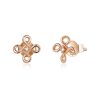 Cercei din argint Rose Gold Flower Ropes-Cercei