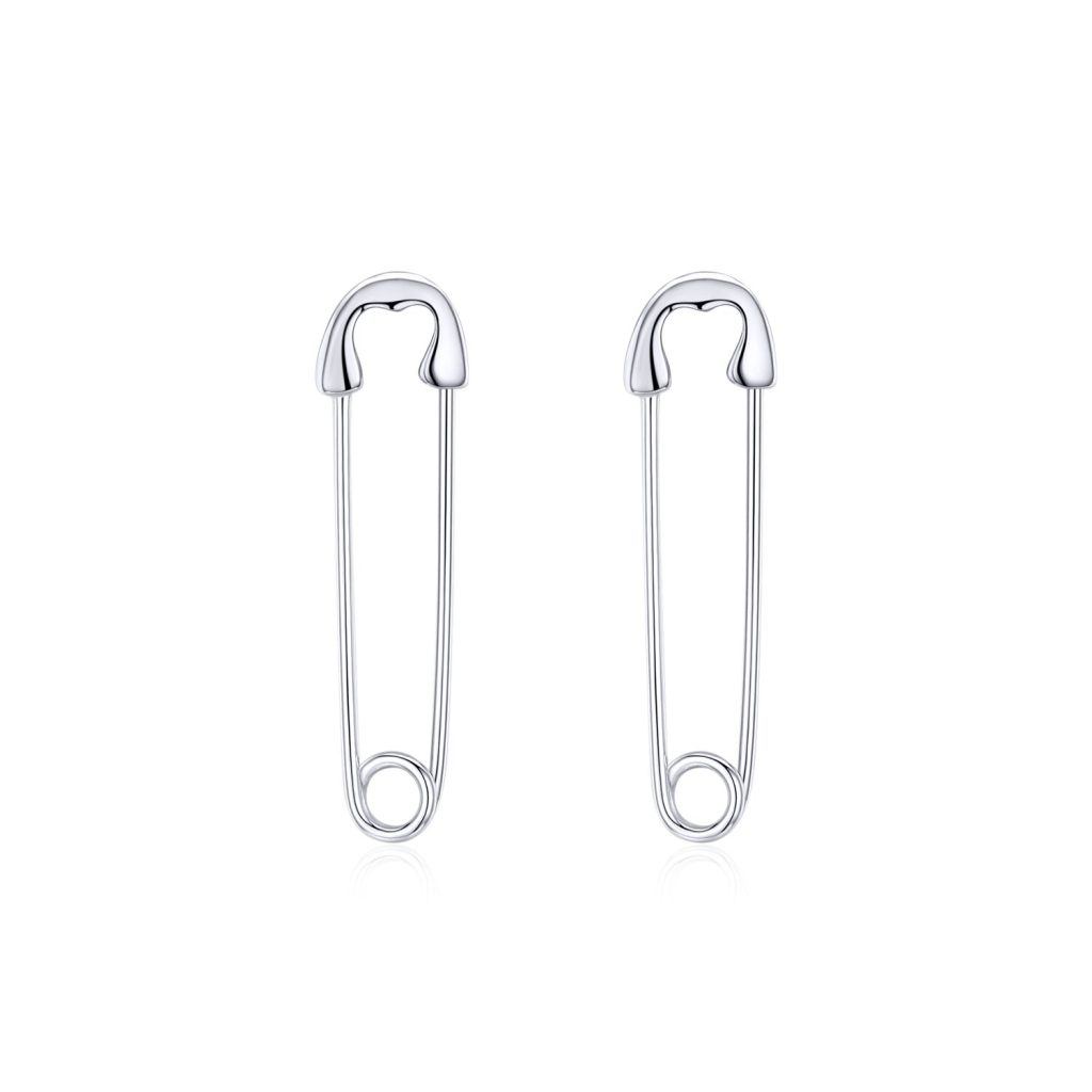 Cercei din argint Safety Pin-Cercei