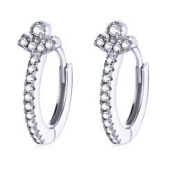 Cercei din argint Silvery Clear Crystals-Cercei >> Cercei din argint