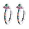 Cercei din argint Silvery Multicolored Crystals-Cercei >> Cercei din argint