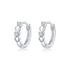 Cercei din argint Simple & Shiny Hearts Hoops-Cercei
