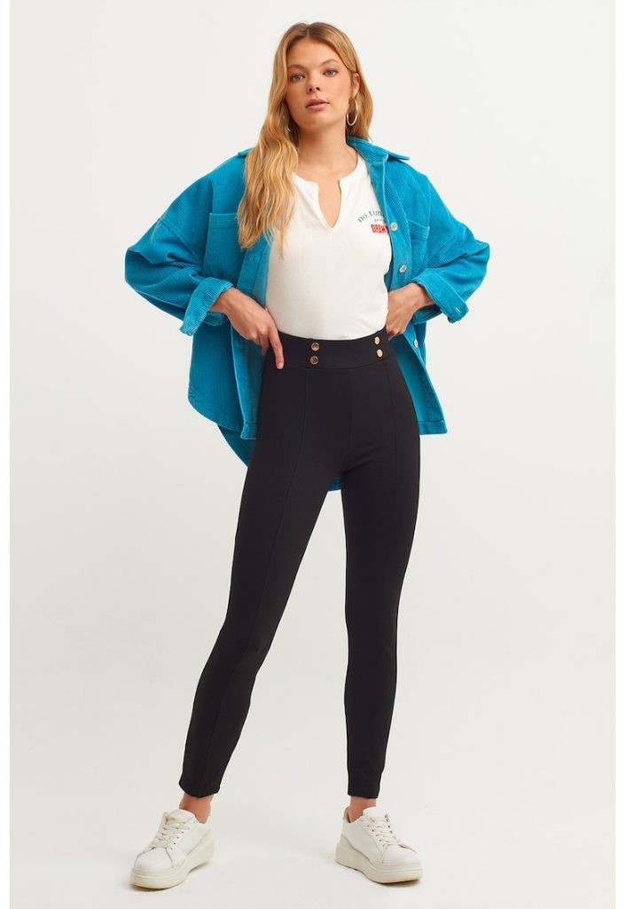 Colanti crop cu talie inalta-FEMEI-