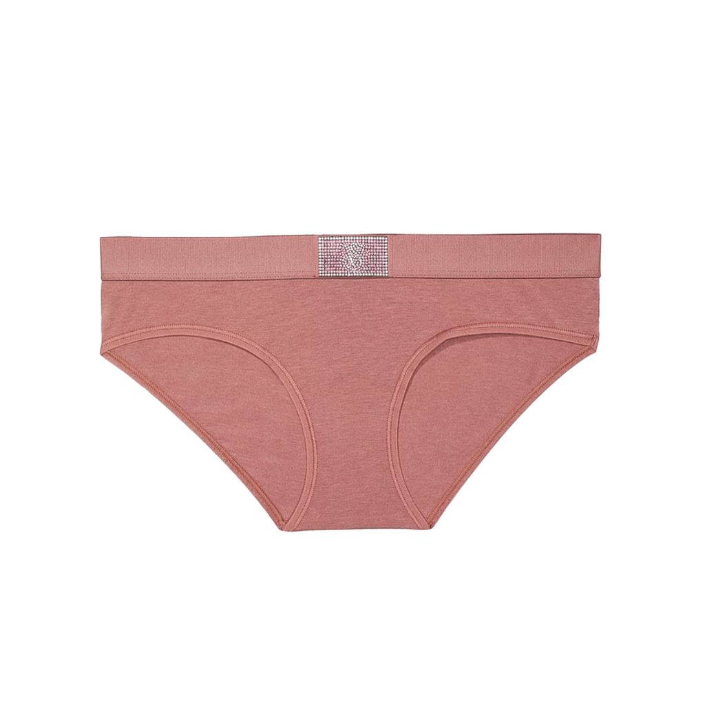 Cotton hipster underwear with glittering logo patch s-Imbracaminte-Lenjerie intima