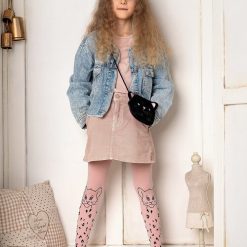 Dresuri copii roz cu animal print Knittex Leo 40 den-COPII