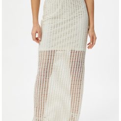 Fusta maxi cu slit lateral-FEMEI-