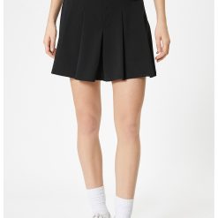 Fusta-pantalon mini cu pliuri-FEMEI-
