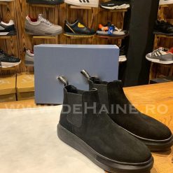 Ghete barbati piele intoarsa negre B3398  T54-1-Incaltaminte > Ghete piele naturala/intoarsa