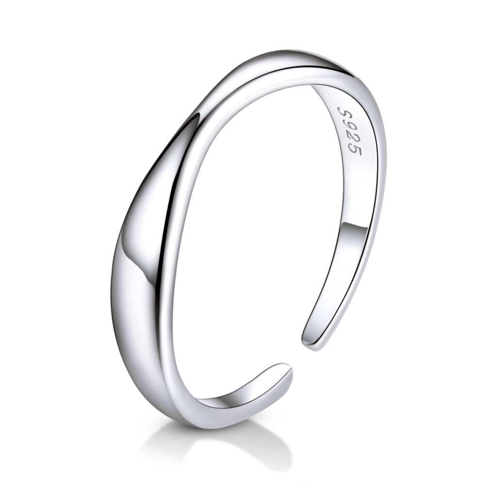 Inel reglabil din argint Wave Ring-Inele
