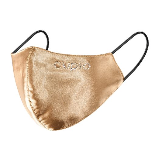 Masca Cupio din satin cu Swarovski-Auriu-Saloane-
