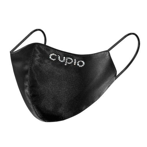 Masca Cupio din satin cu Swarovski-Negru-Saloane-