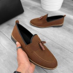 Mocasini barbati maro  tapla subtire  piele eco  comozi 12314 N6-1-Incaltaminte > Mocasini barbati