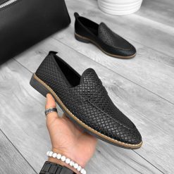 Mocasini barbati negri  tapla subtire  piele eco  comozi 12317 N2.3.4-2-Incaltaminte > Mocasini barbati