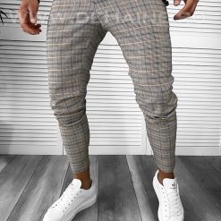Pantaloni barbati casual regular fit in carouri B7869  P18-5.2-Pantaloni > Pantaloni casual