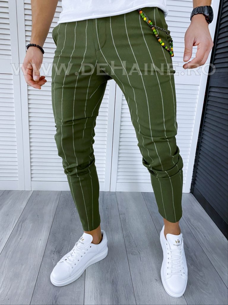 Pantaloni barbati casual regular fit kaki B1798 B6-5.1 U2-Pantaloni > Pantaloni casual