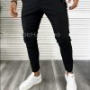 Pantaloni barbati casual regular fit negri B8023  N7-2.1-Pantaloni > Pantaloni casual
