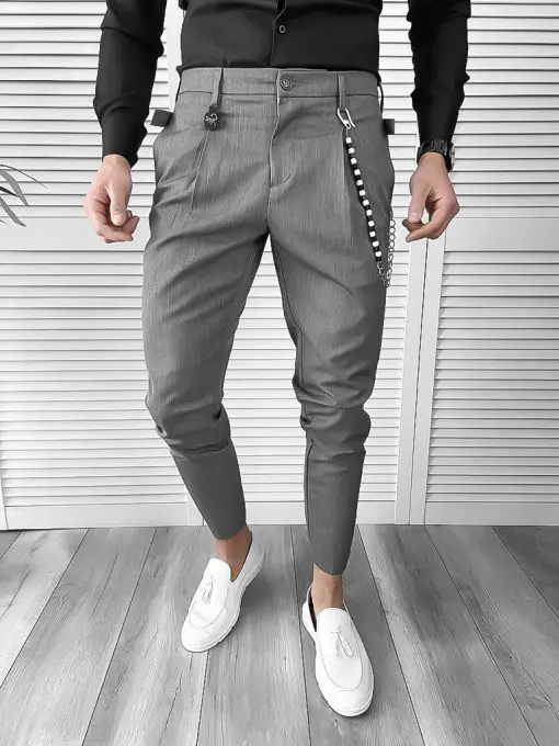 Pantaloni barbati eleganti gri 7149  P19-5.1-Pantaloni > Pantaloni eleganti