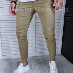 Pantaloni barbati maro deschis smart casual B3484   N8-4.1-Pantaloni > Pantaloni casual