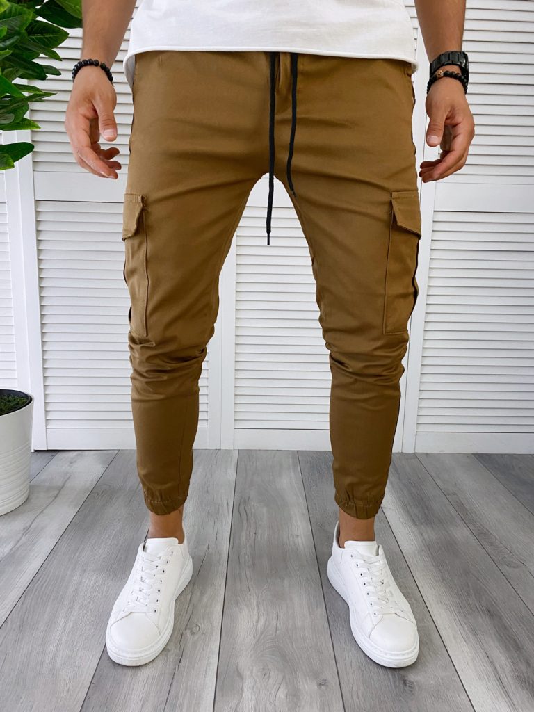 Pantaloni barbati maro smart casual B6052  N8-4.2-Pantaloni > Pantaloni casual