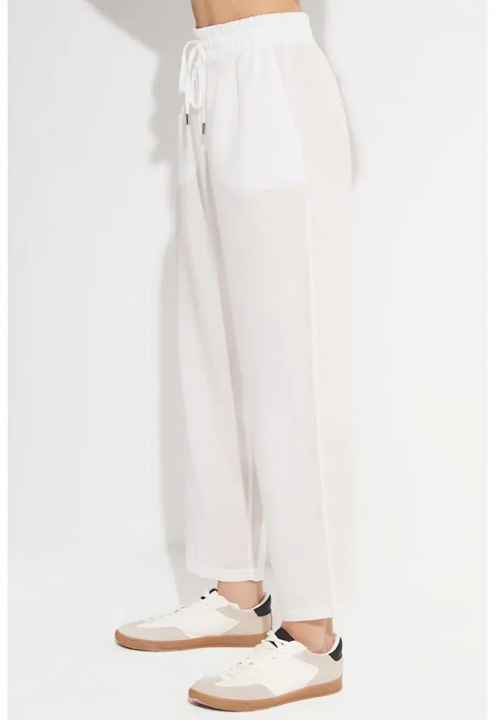 Pantaloni conici din amestec de modal-FEMEI-IMBRACAMINTE/Pantaloni si colanti