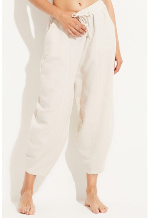 Pantaloni crop de trening cu snur-FEMEI-