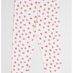 Pantaloni cu model floral-FETE-