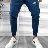 Pantaloni de trening albastri silon conici 12376 D3-3.2-Pantaloni > Pantaloni de trening
