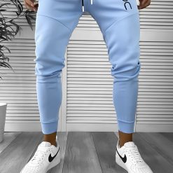 Pantaloni de trening bleu conici 12260 D3-2.3-Pantaloni > Pantaloni de trening