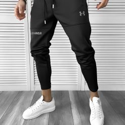 Pantaloni de trening conici negri B9869 D3-5.2-Pantaloni > Pantaloni de trening