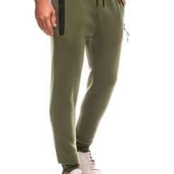 Pantaloni de trening cu buzunare cu fermoar-BARBATI-IMBRACAMINTE/Pantaloni si colanti