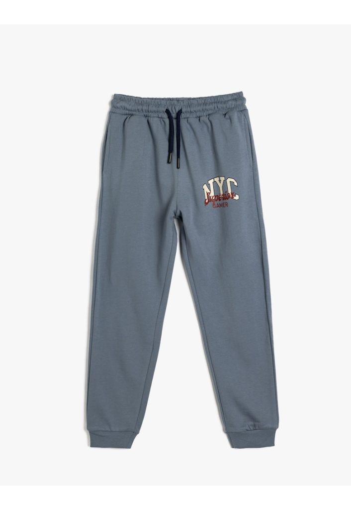 Pantaloni de trening cu snur de ajustare si buzunare laterale-BAIETI-