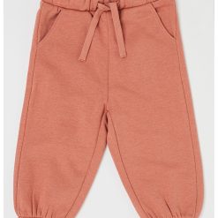 Pantaloni de trening cu snur de ajustare si model uni-FETE-IMBRACAMINTE/Blugi