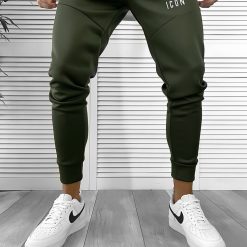 Pantaloni de trening kaki  silon   conici 12377   D3-5.2-Pantaloni > Pantaloni de trening