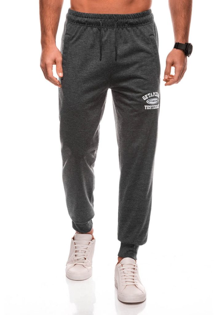 Pantaloni din amestec de bumbac cu buzunare cu fermoar-BARBATI-IMBRACAMINTE/Pantaloni si colanti