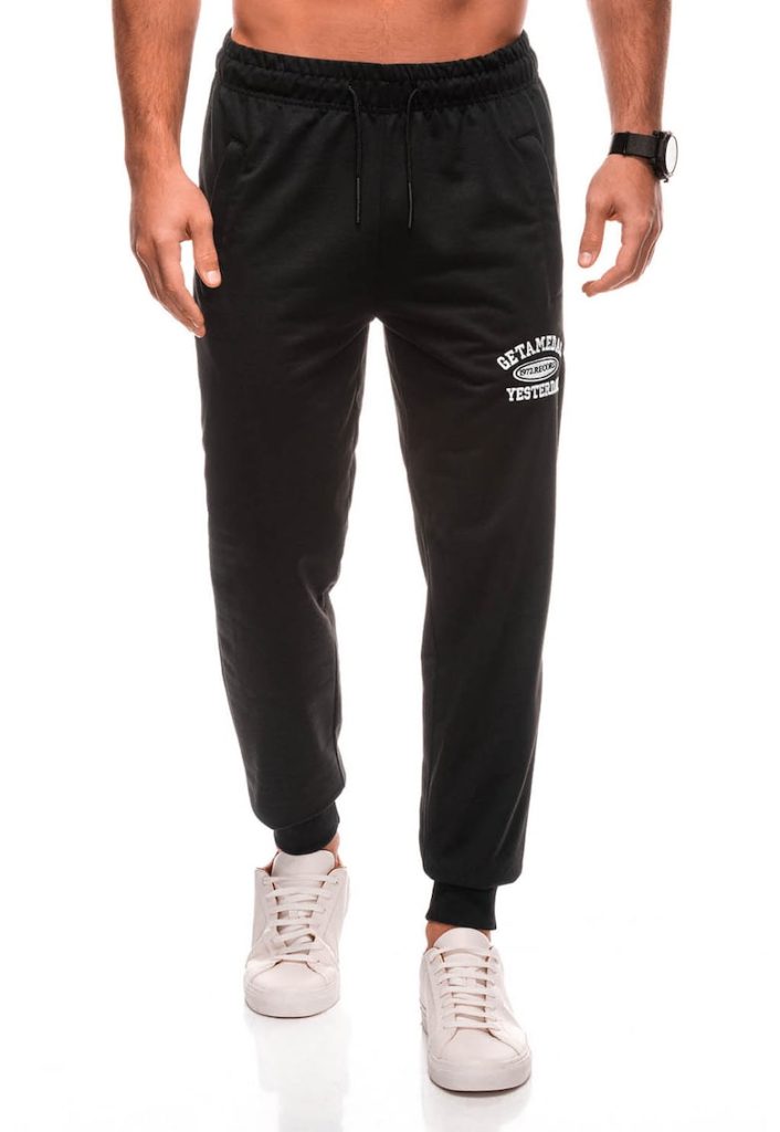 Pantaloni din amestec de bumbac cu buzunare cu fermoar-BARBATI-IMBRACAMINTE/Pantaloni si colanti