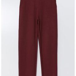 Pantaloni drepti cu talie elastica-FEMEI-