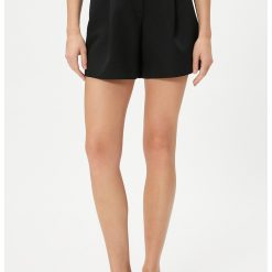 Pantaloni scurti cu model uni si talie inalta-FEMEI-