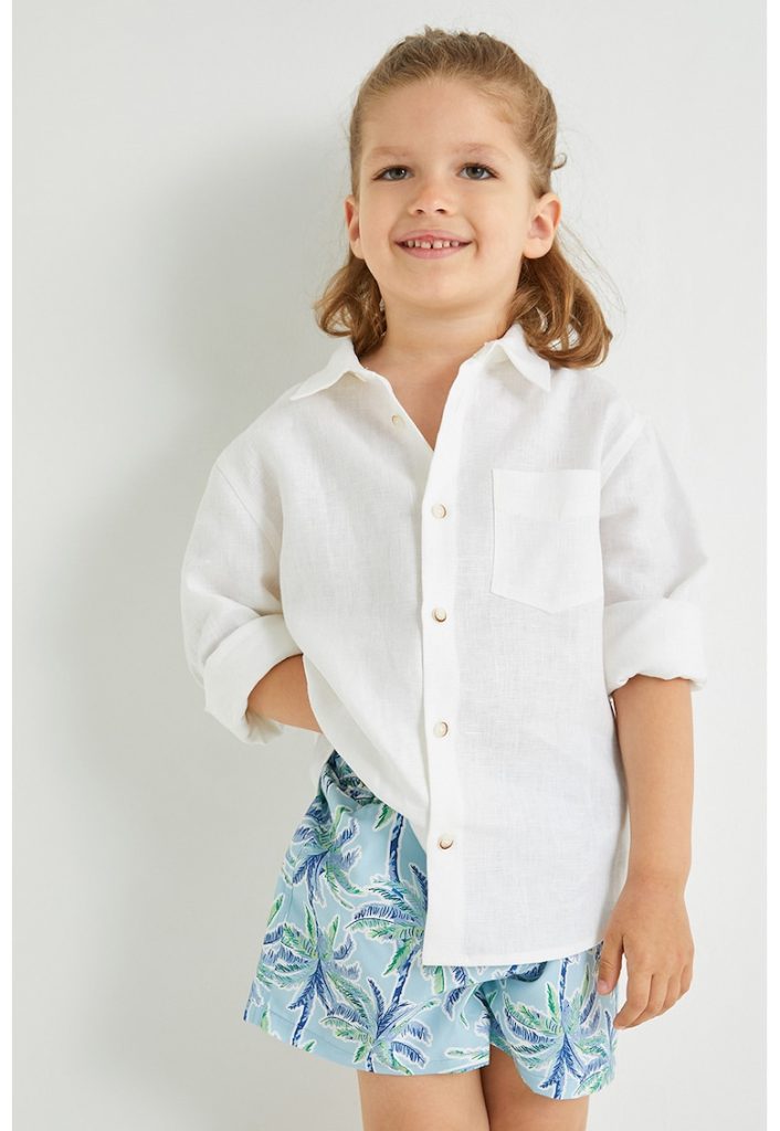 Pantaloni scurti de baie cu imprimeu tropical-BAIETI-