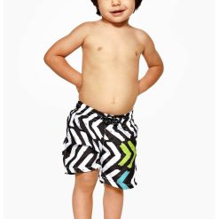 Pantaloni scurti de baie cu model geometric-BAIETI-