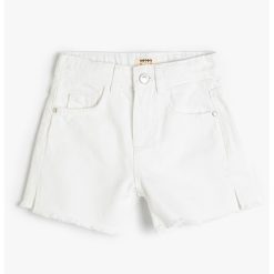 Pantaloni scurti uni cu talie inalta-FETE-