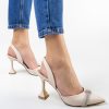 Pantofi Quar Bej-Pantofi cu toc-Pantofi cu toc