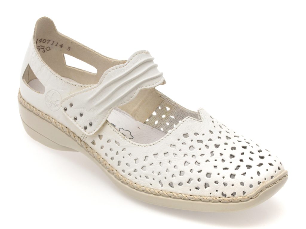 Pantofi RIEKER albi