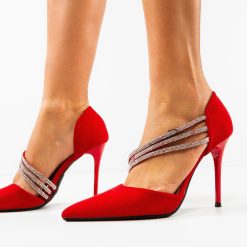 Pantofi dama Irmina Rosii 5