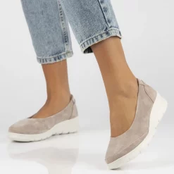 Pantofi piele naturala 6768 bej-Pantofi-Pantofi