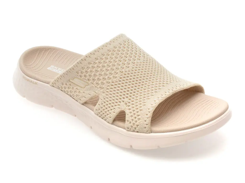 Papuci SKECHERS bej