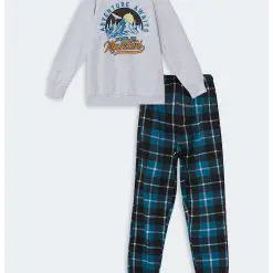 Pijama cu pantaloni lungi si imprimeu-BAIETI-
