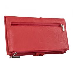 Portofel dama Delis Milada PT1226 piele naturala Rosu 4