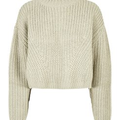 Pulover crop cu maneci cazute-FEMEI-