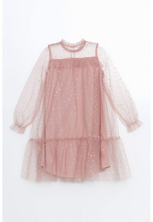 Rochie din tul cu design 2 in 1-FETE-